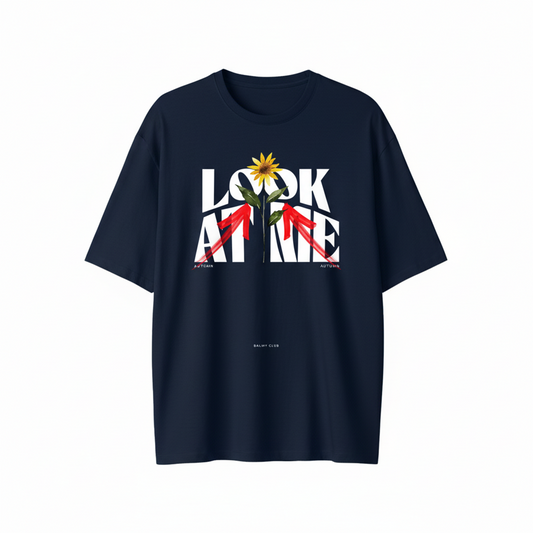 LOOK AT ME OVERSIZED UNISEX GRAPHIC T-SHIRT