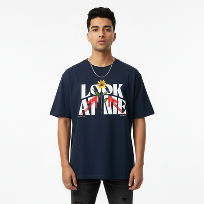 LOOK AT ME OVERSIZED UNISEX GRAPHIC T-SHIRT