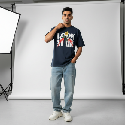 LOOK AT ME OVERSIZED UNISEX GRAPHIC T-SHIRT