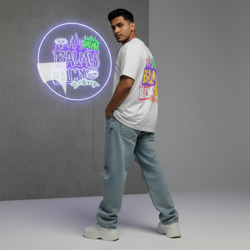 Balmy  Flames Unisex Oversized T-Shirt