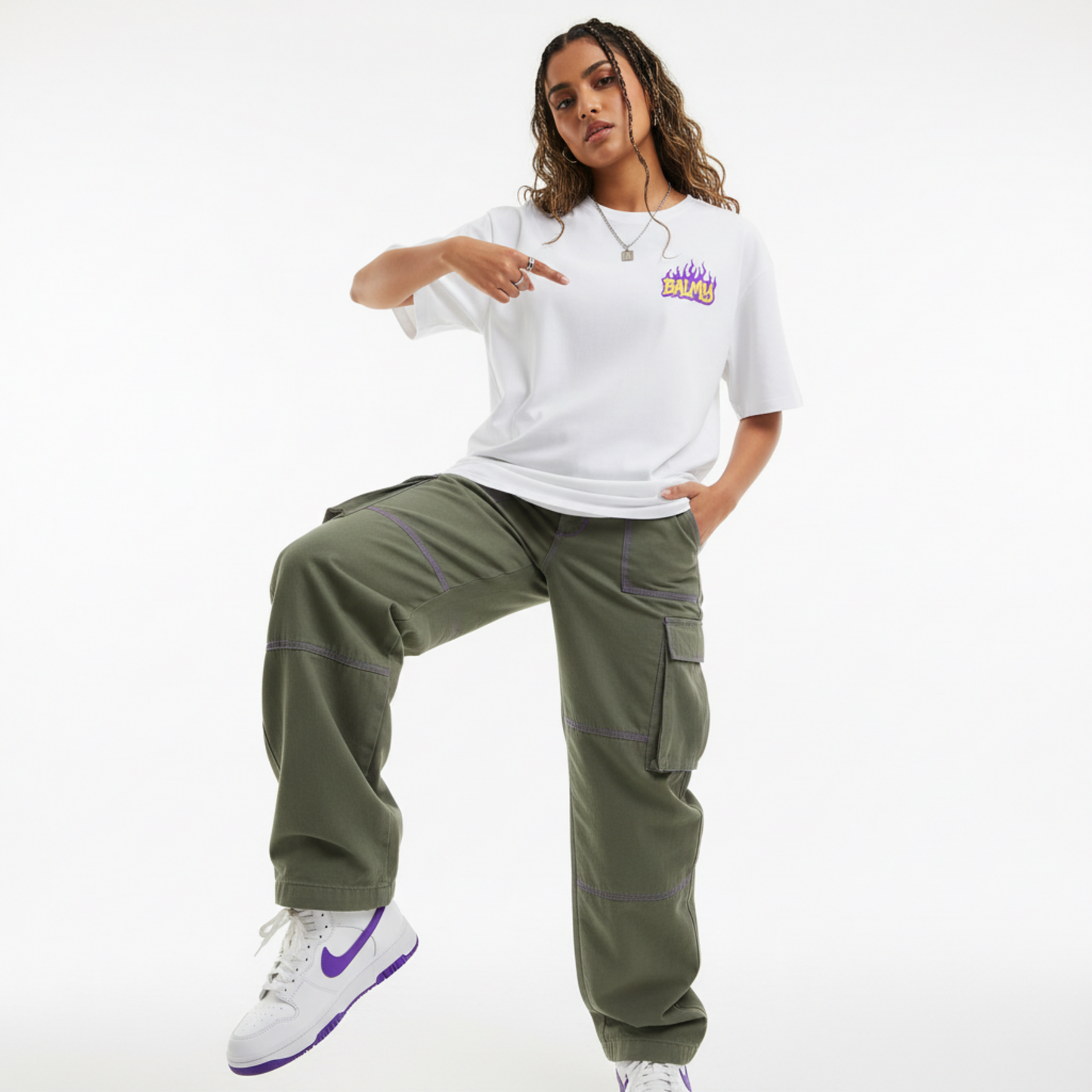 BALMY FLAMES UNISEX OVERSIZED T-SHIRT
