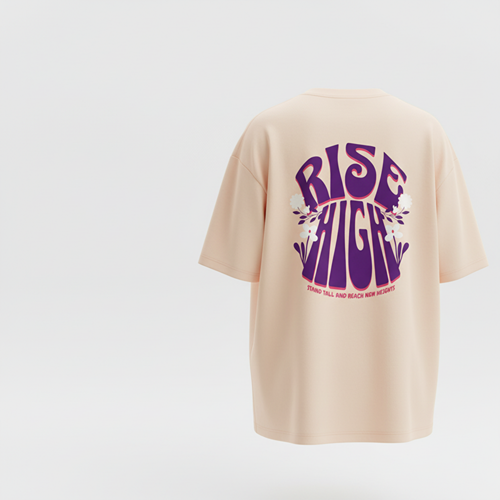 RISE HIGH OVERSIZED UNISEX GRAPHIC T-SHIRT
