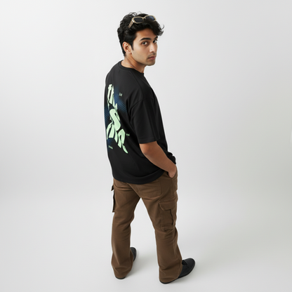 THIS IS FINE OVERSIZED UNISEX TYPOGRAPHY T-SHIRT