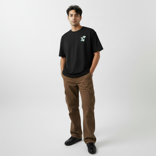 THIS IS FINE OVERSIZED UNISEX TYPOGRAPHY T-SHIRT