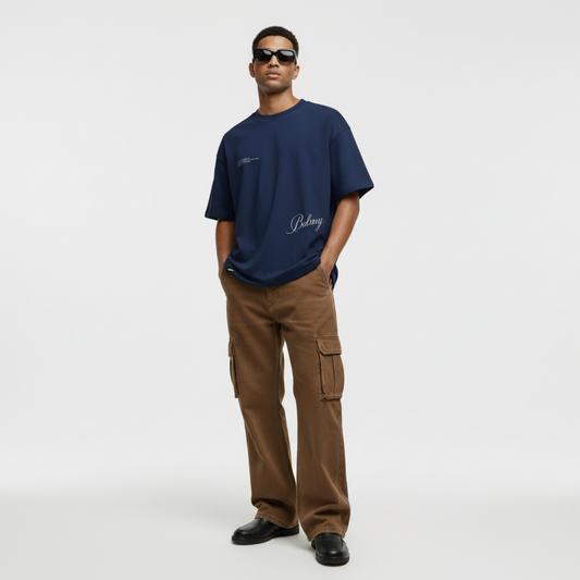 THE SIGNATURE DRIFT PEARLBLUE UNISEX OVERSIZED T-SHIRT