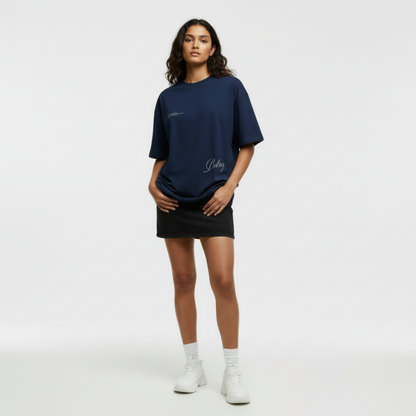 THE SIGNATURE DRIFT PEARLBLUE UNISEX OVERSIZED T-SHIRT