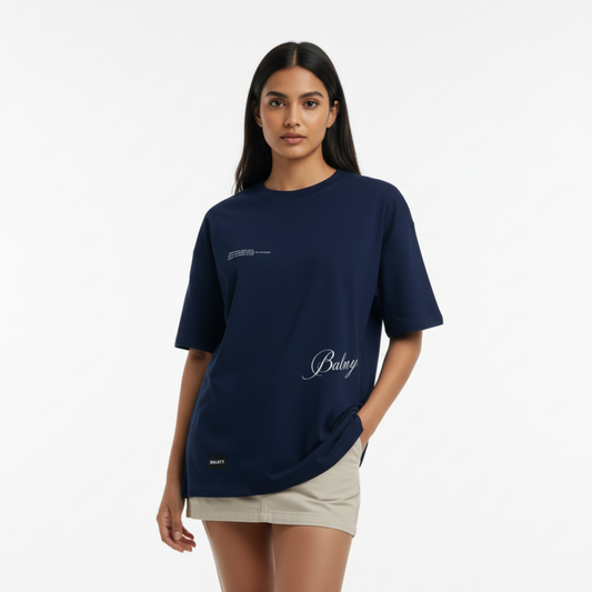 THE SIGNATURE DRIFT PEARLBLUE UNISEX OVERSIZED T-SHIRT